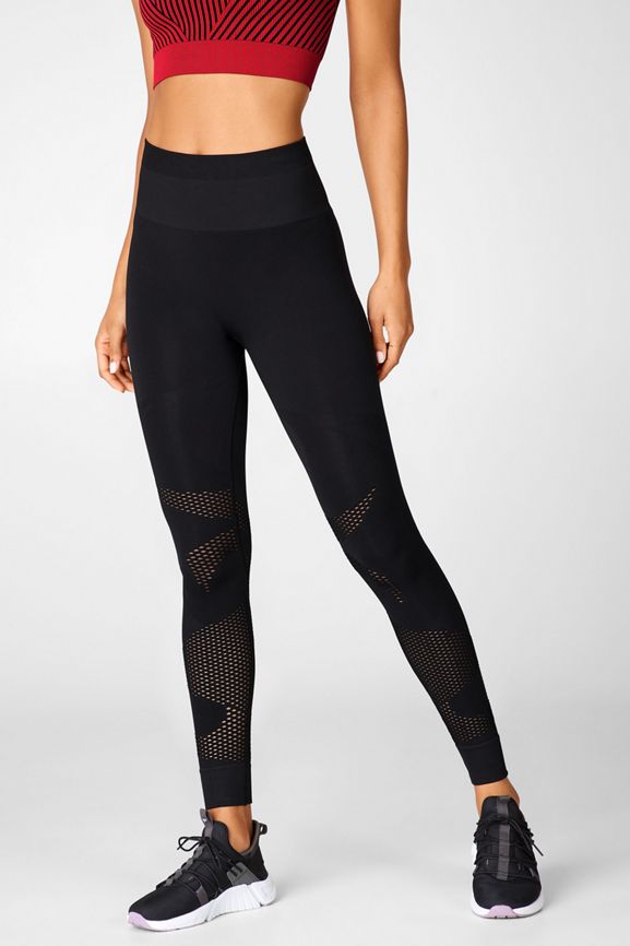 Fabletics Women's High-Waisted Seamless Mesh Legging, Workout, Yoga,  Running, Athletic, Active, Seamless