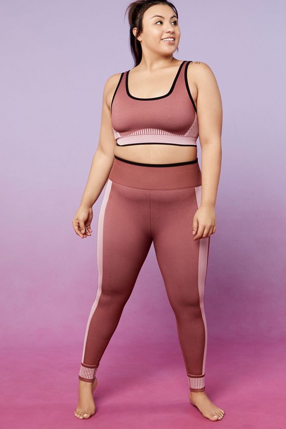 High-Waisted Seamless Colorblock Legging - Fabletics Canada