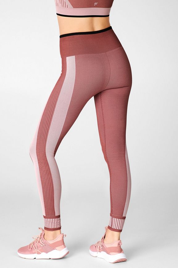Women's Active High Rise Colorblock Mesh Workout Legging with Pockets  (S-L)(3 Colors)
