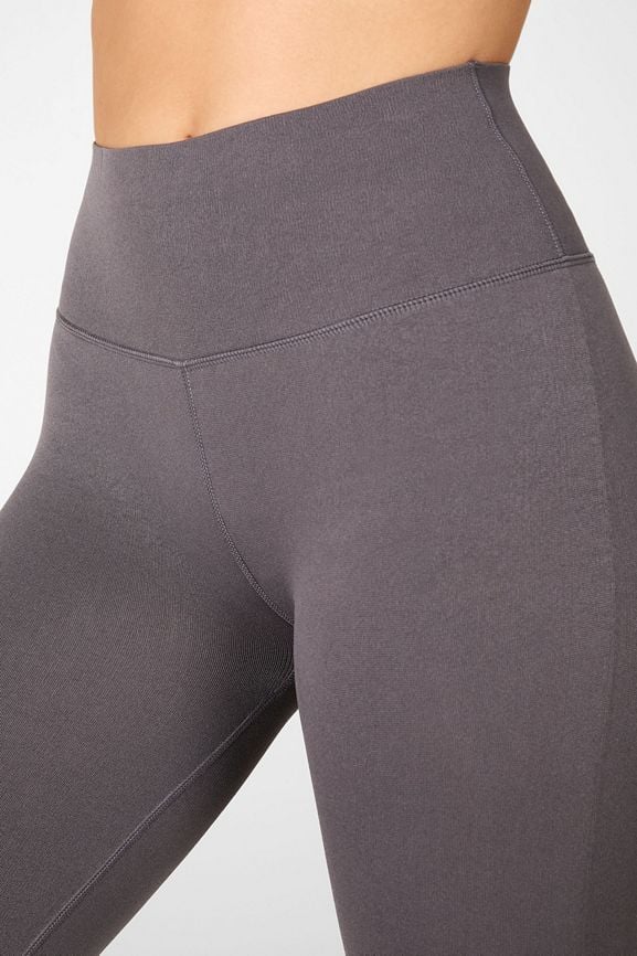 Fabletics Womens High Waisted Seamless Star Legging S Grey Black Chafe  Resistant