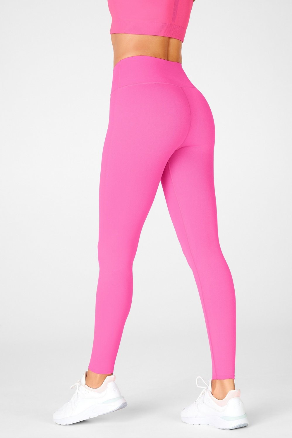 High-Rise Shimmer Pink Sports Leggings for Women - Flexmee US