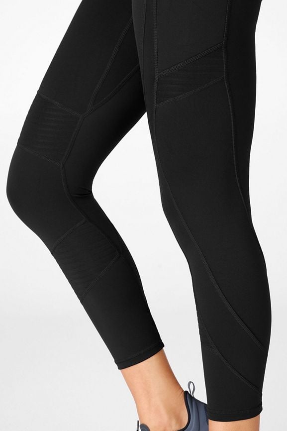NWT $85 Fabletics High Waisted Motion365 Moto 7/8 Legging Pants Size Small  Black