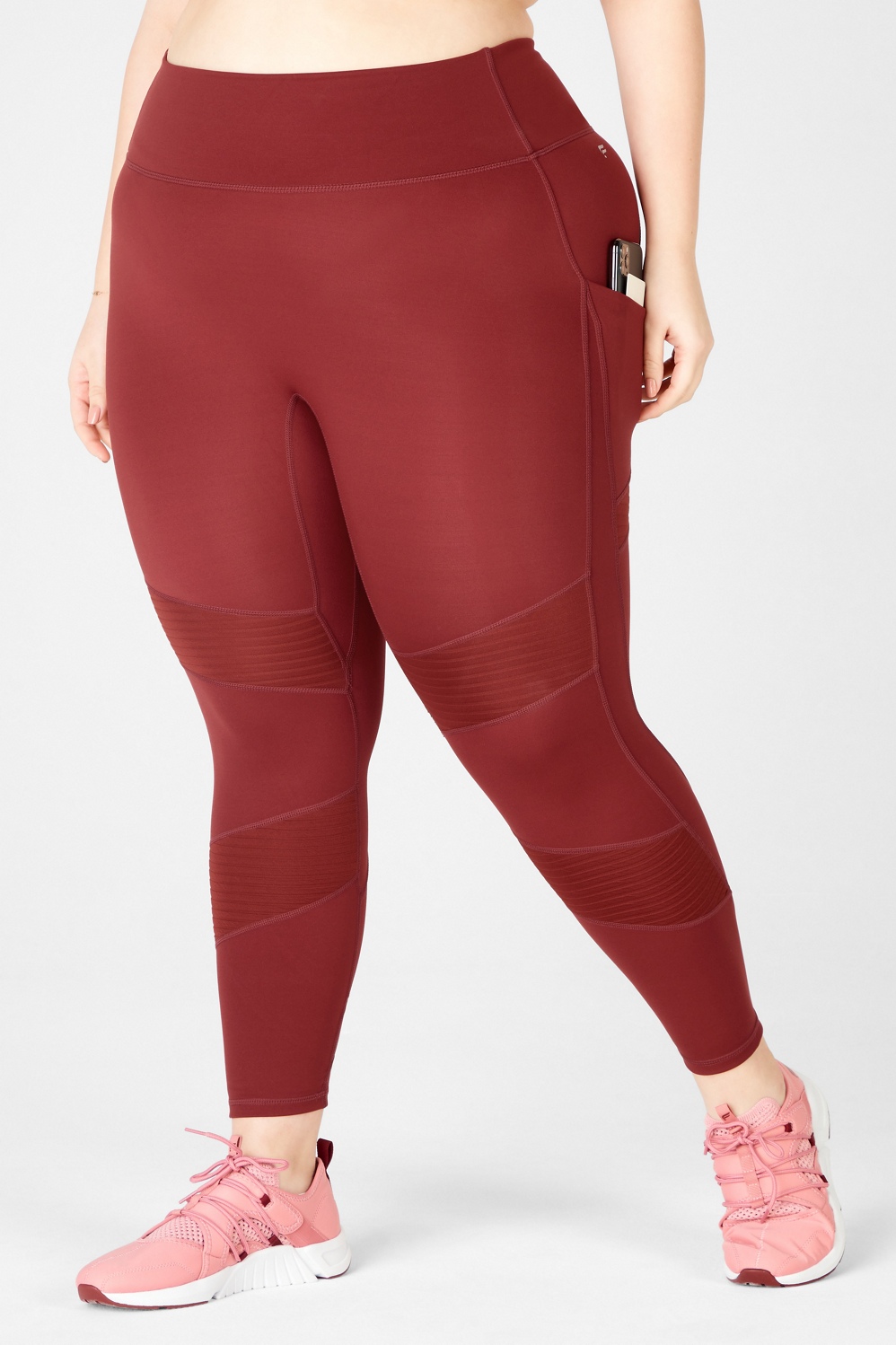 Fabletics Anywhere High-Waisted Moto 7/8 Womens Grizzly Size XXS