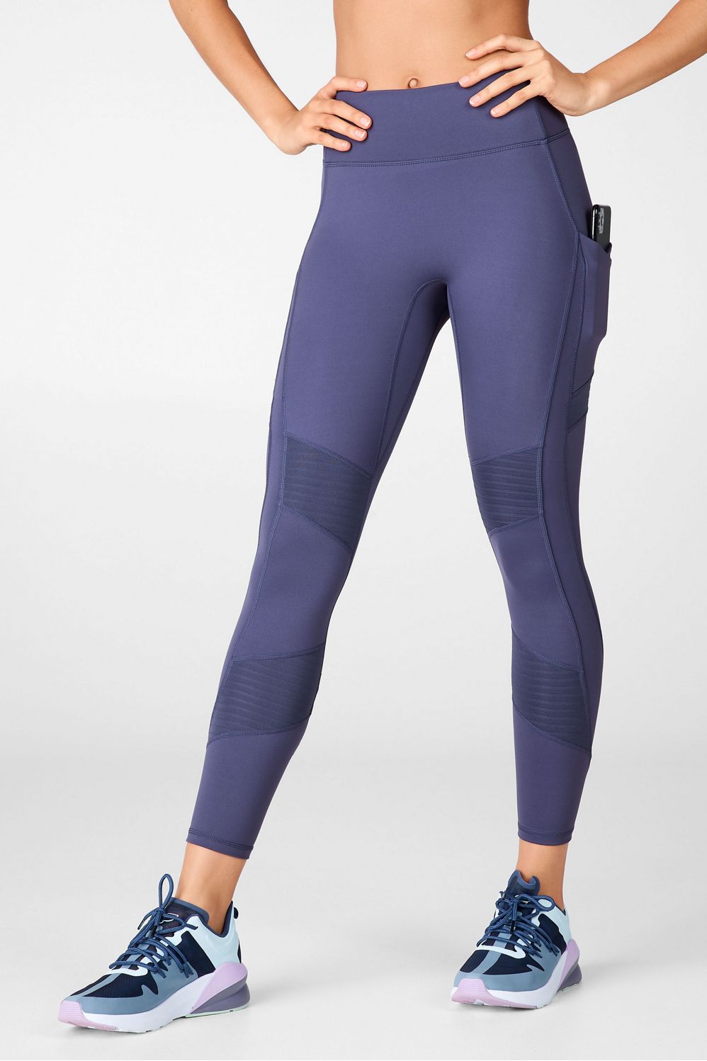 SpeedWave™ Low Rise Crossover Side Pocket Quick Dry 7/8 Workout Leggings