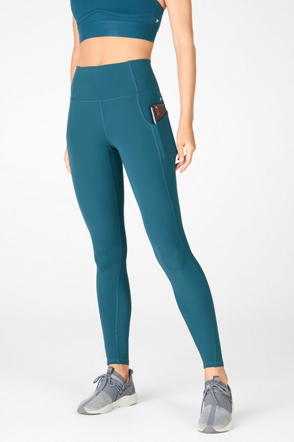 Fabletics Oasis High-Waisted Legging Womens Midnight Teal plus Size 4X