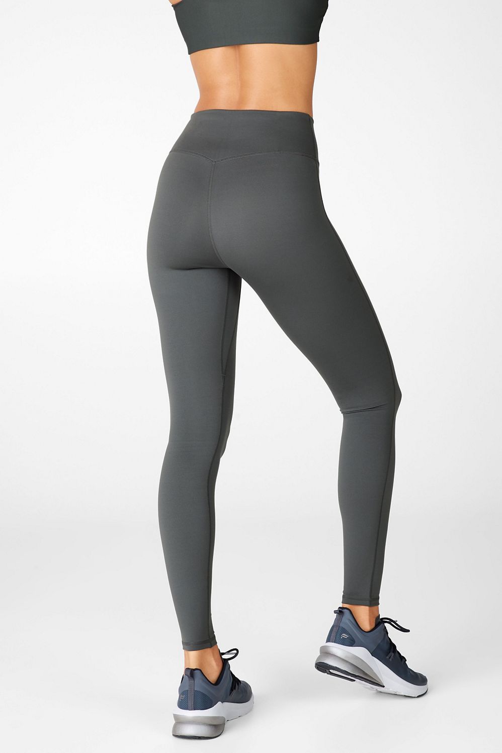 FABLETICS Seamless ribbed High-Waisted Statement Leggings Black