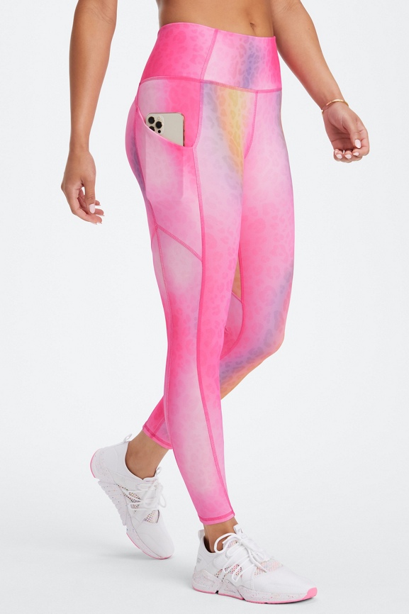 PureLuxe by Fabletics Oasis High Waisted 7/8 Leggings Tapioca 2