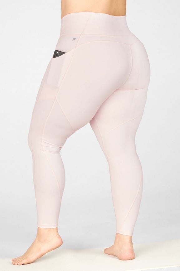 Fabletics Oasis PureLuxe Pink Metallic Foil Floral High-Waisted 7/8 Leggings  XS - $33 - From Erin