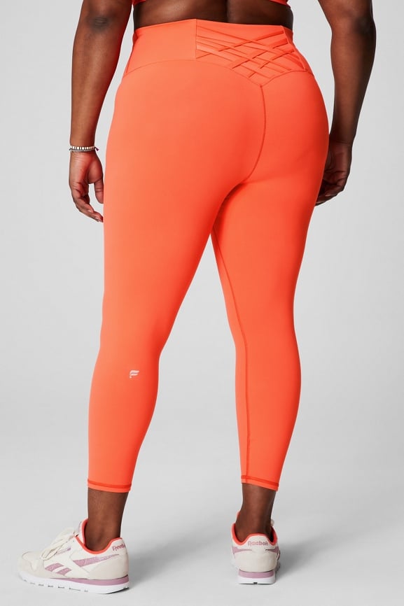 Fabletics Pants Womens Size Medium Orange Jogger Casual Flat Front Straight