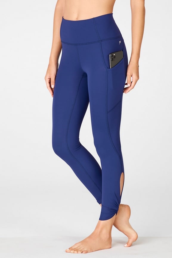 Fabletics PureLuxe Oasis High Waisted Leggings 7/8 Length Blue