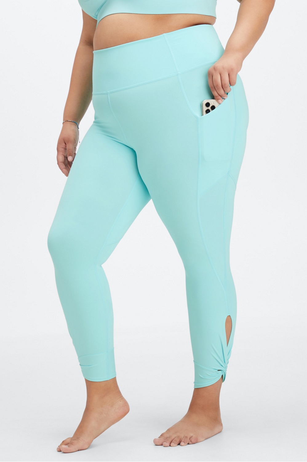 Lizzy Buttery Soft CROPPED Leggings - Dusty Teal - Belle + Bliss Boutique