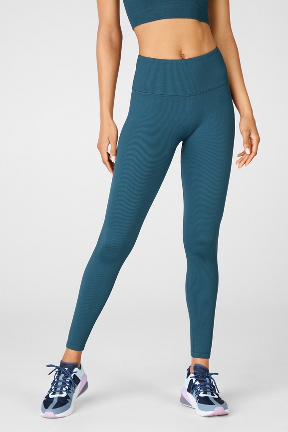 Fabletics Pacific Blue & White High-Waisted Seamless Check