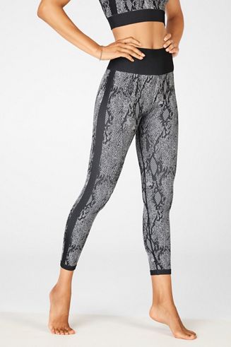 High-Waisted Seamless Snakeskin Print Legging