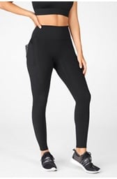 Fabletics, Pants & Jumpsuits, Fabletics Black Stretchy Hi Waisted  Loungewear Moto Fitted Leggings