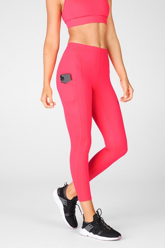 NWT FABLETICS Fire Coral High Waisted Motion365 Paneled Athletic