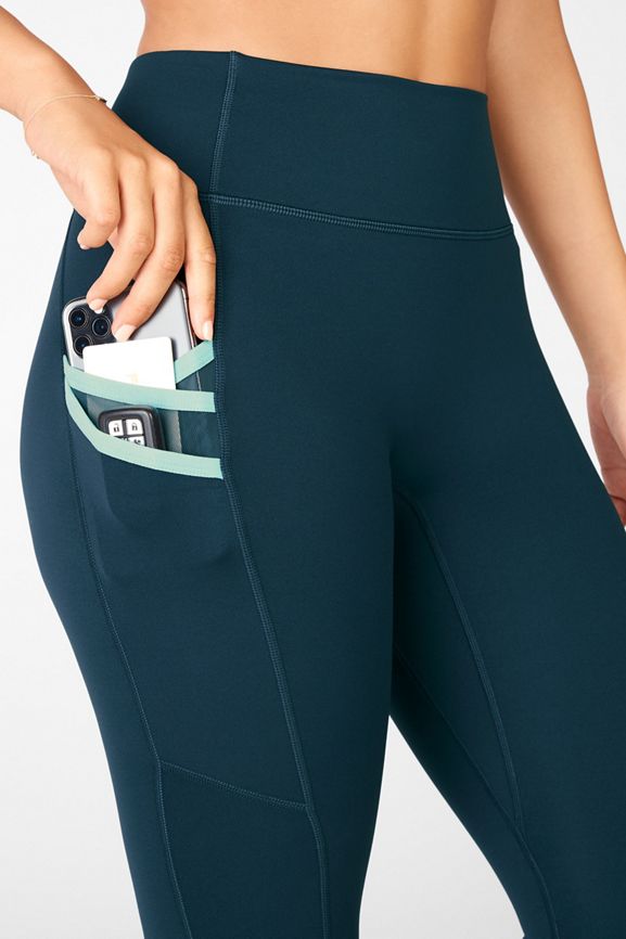 Fabletics Define High-Waisted 7/8 Legging Womens Dusty Teal