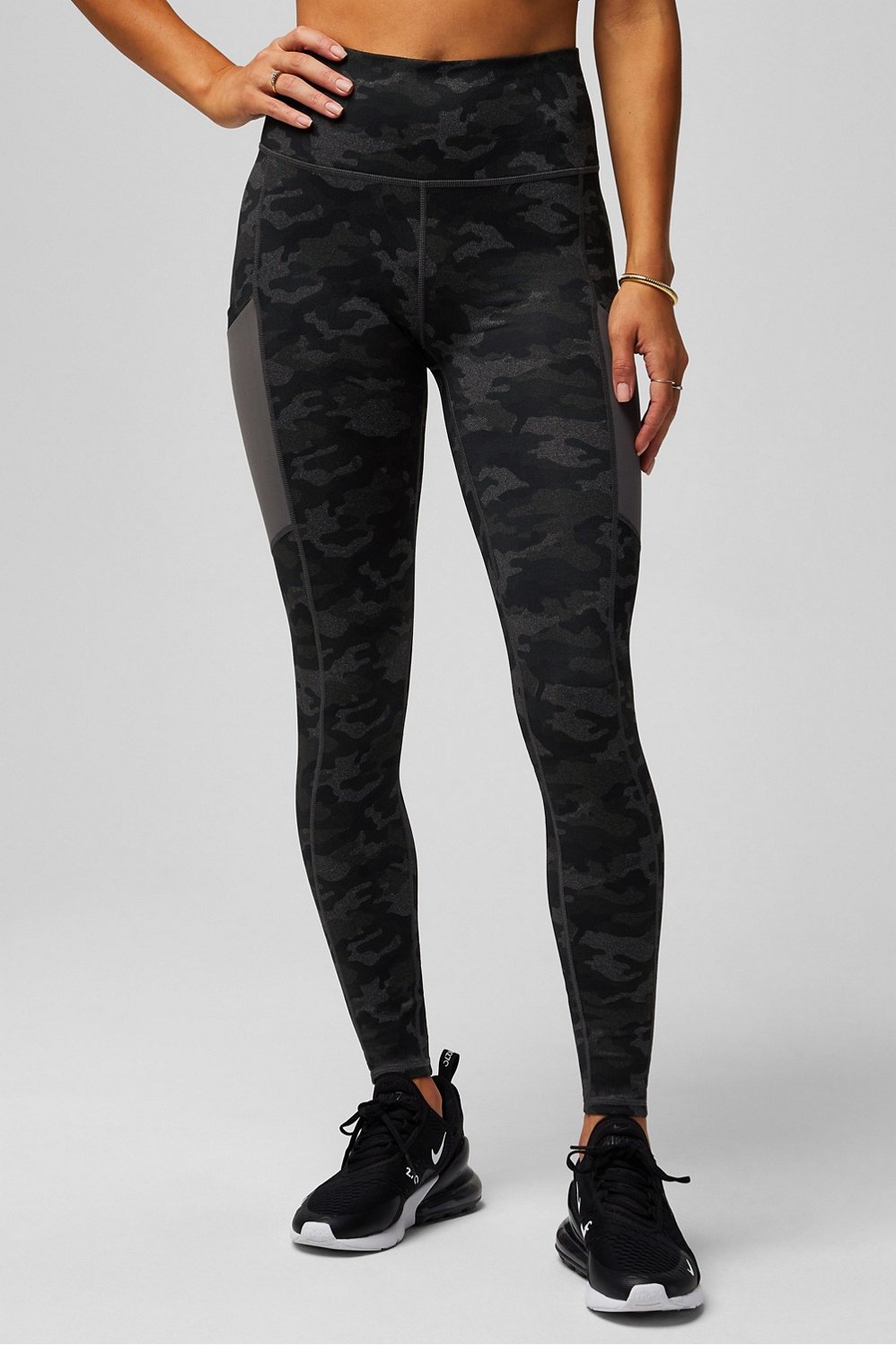 Travel Tights in Charcoal Denim