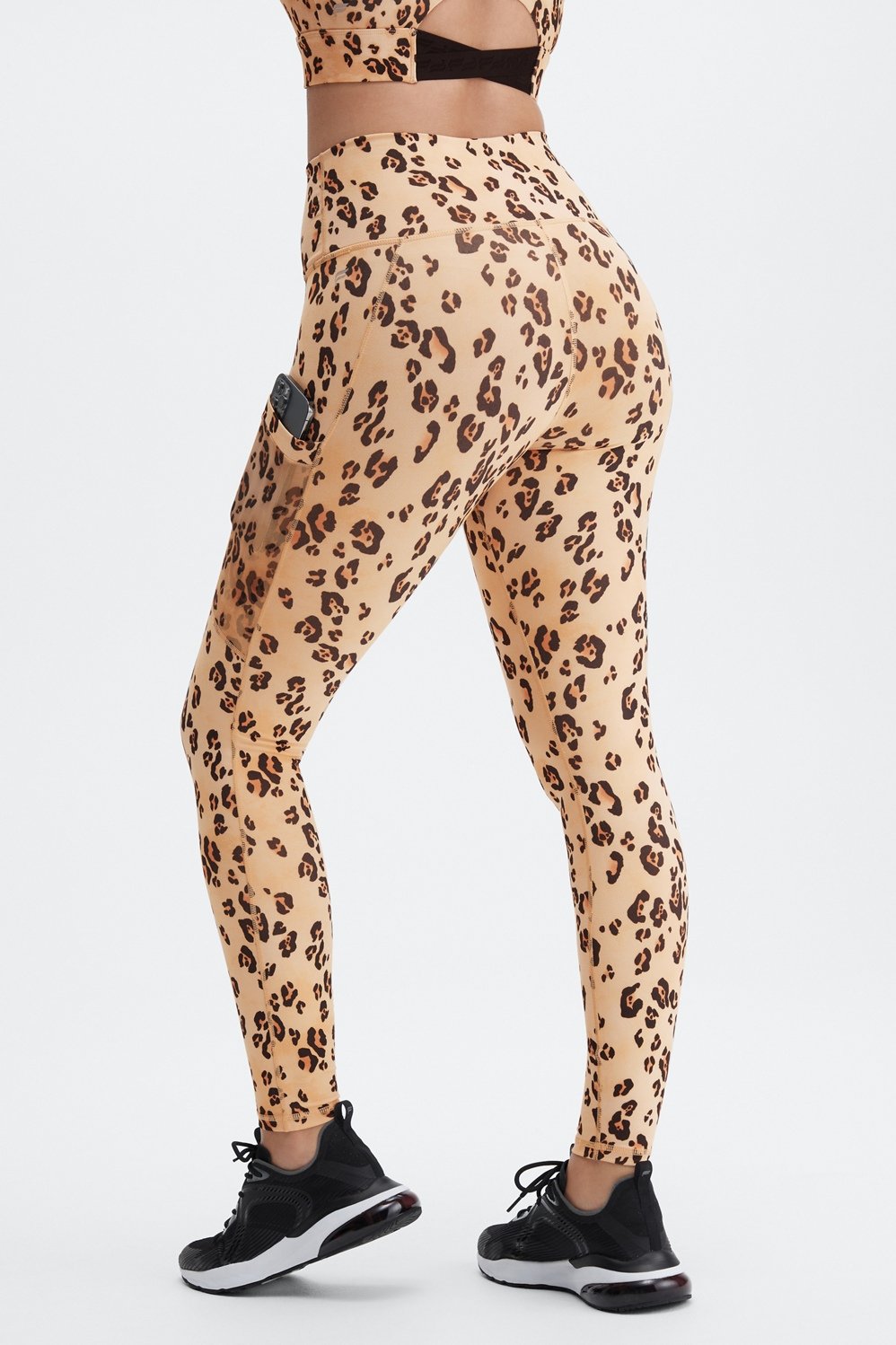 Pact Women's 7/8 Pocket Legging, Chocolate Leopard, Medium at