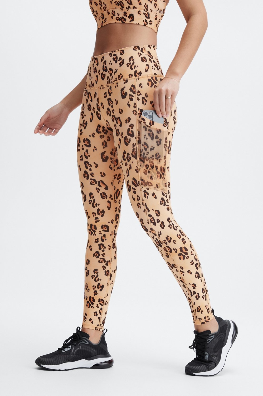 Purple Leopard Women's Activewear Leggings - Tall 33” inside leg