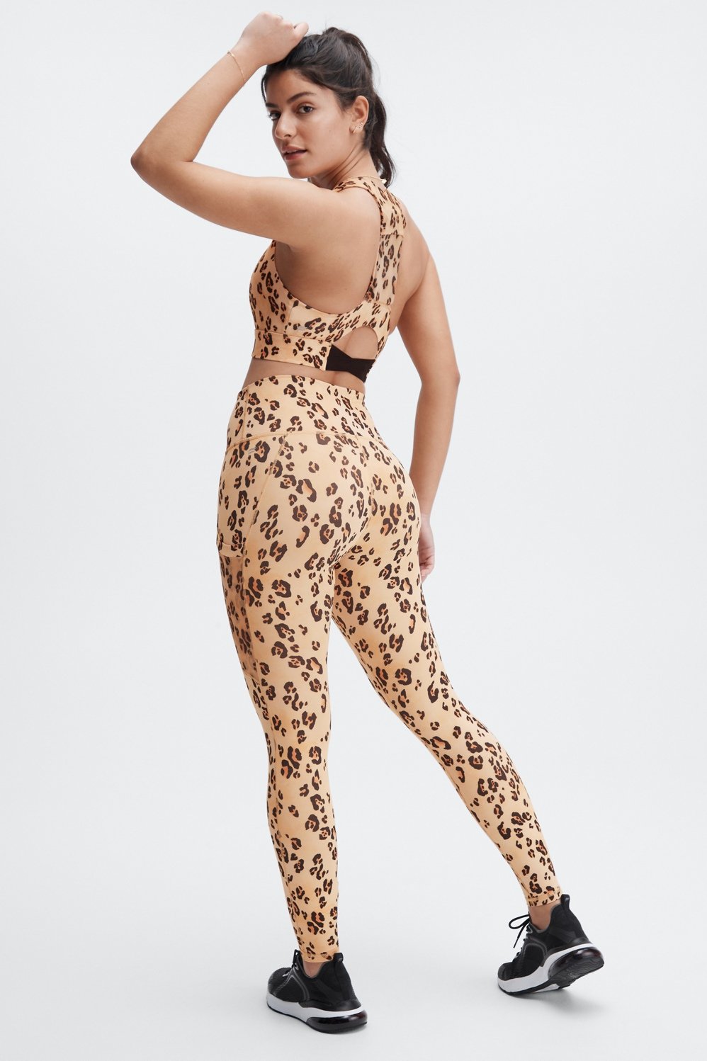 Fabletics, Pants & Jumpsuits, Fabletics Leopard Print Powerhold High  Waisted 78 Leggings Size Small