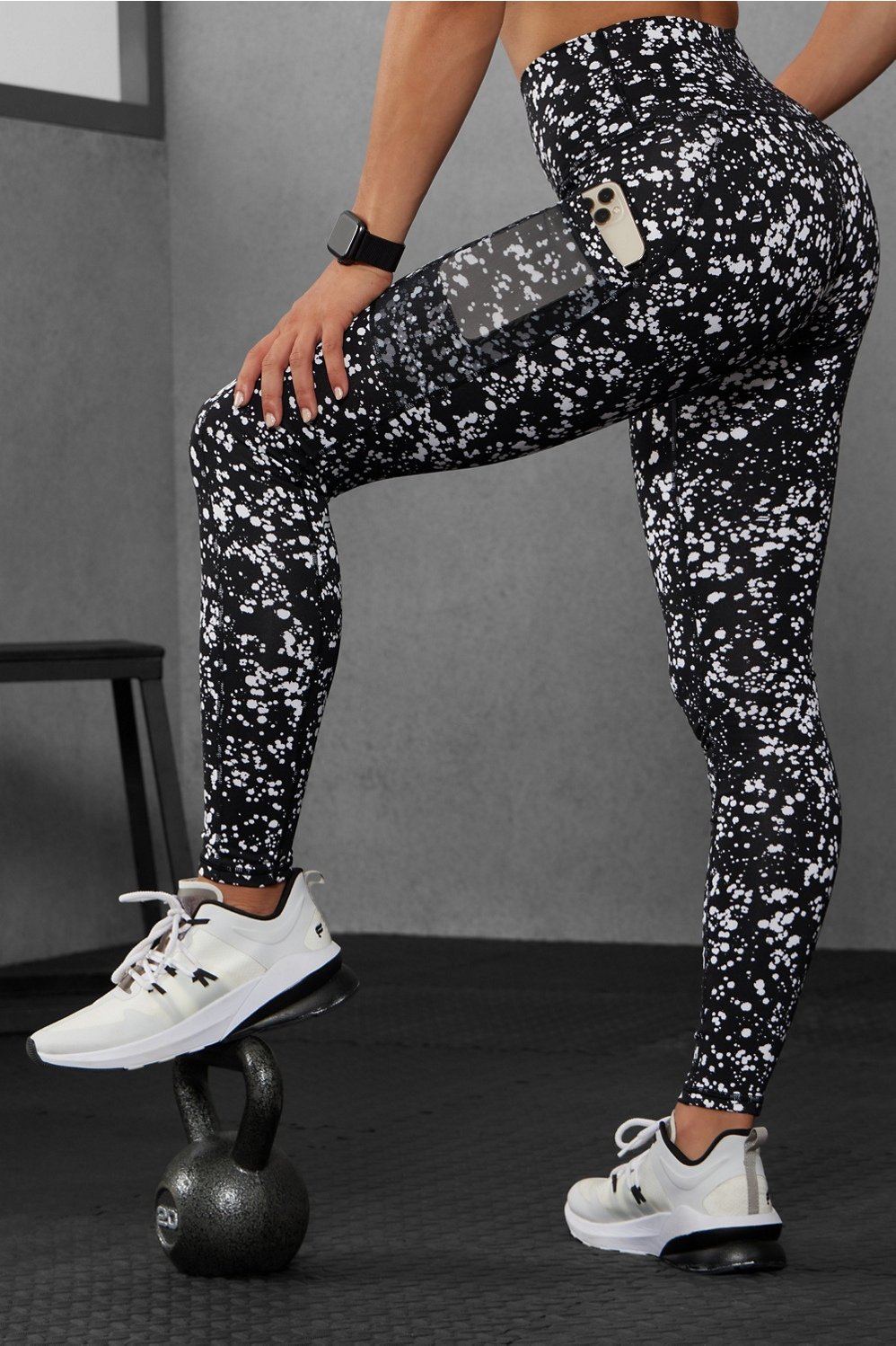 Gia Black Marble Legging — Be Activewear