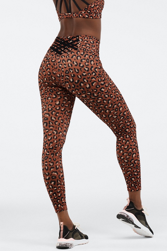Wild Fable Women's High Waisted Classic Leopard Print Leggings Brown Black  XL 