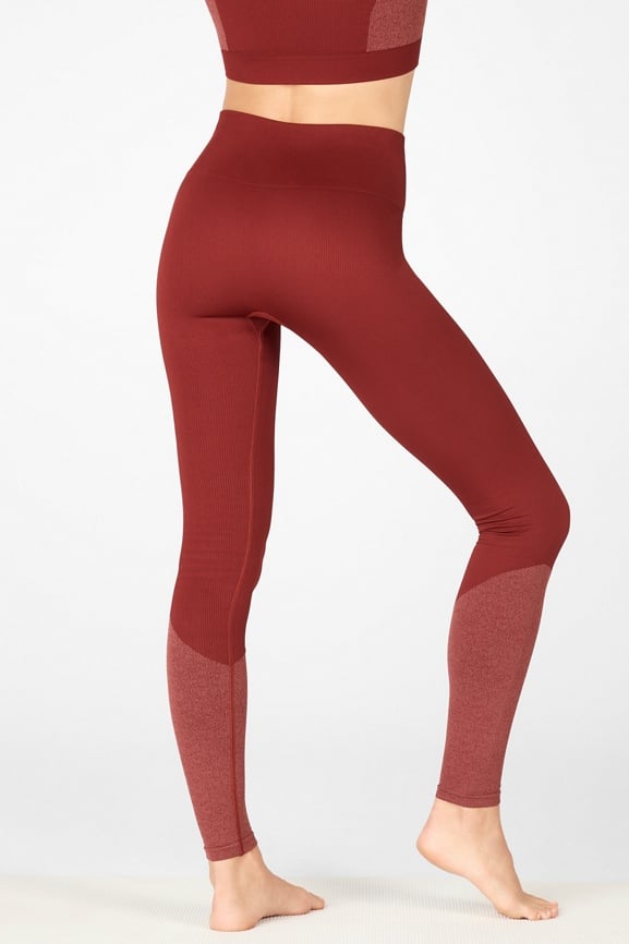 WOMEN SMALL FABLETICS HIGH WAISTED SEAMLESS RUCHED LEGGINGS HAZE