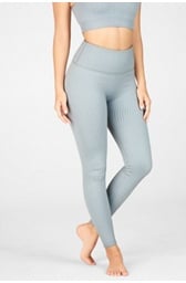 Fabletics High Waisted Seamless Ribbed Leggings, M