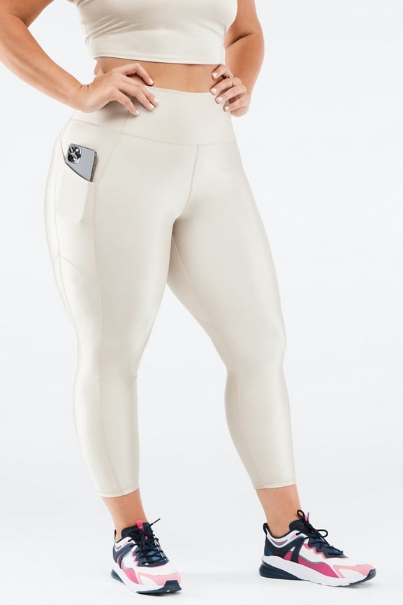 Nike Air Ribbed light beige high waisted leggings