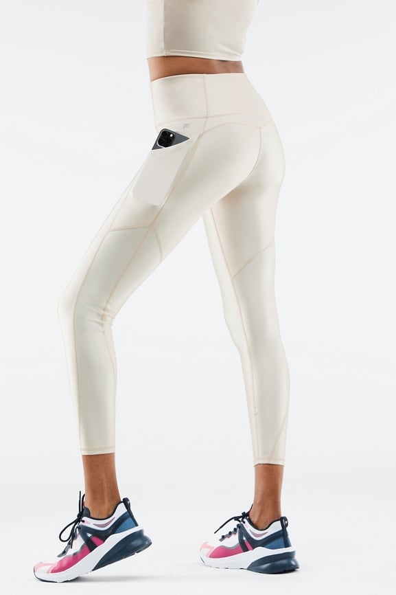  Fabletics Womens Oasis PureLuxe High-Waisted Shine 7/8  Legging