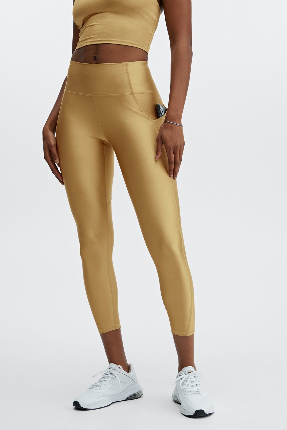 Oasis PureLuxe High-Waisted Shine 7/8 Legging - Fabletics Canada