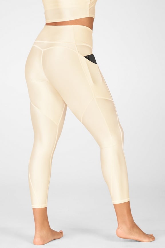 Oasis PureLuxe High-Waisted Shine 7/8 Legging - Fabletics Canada