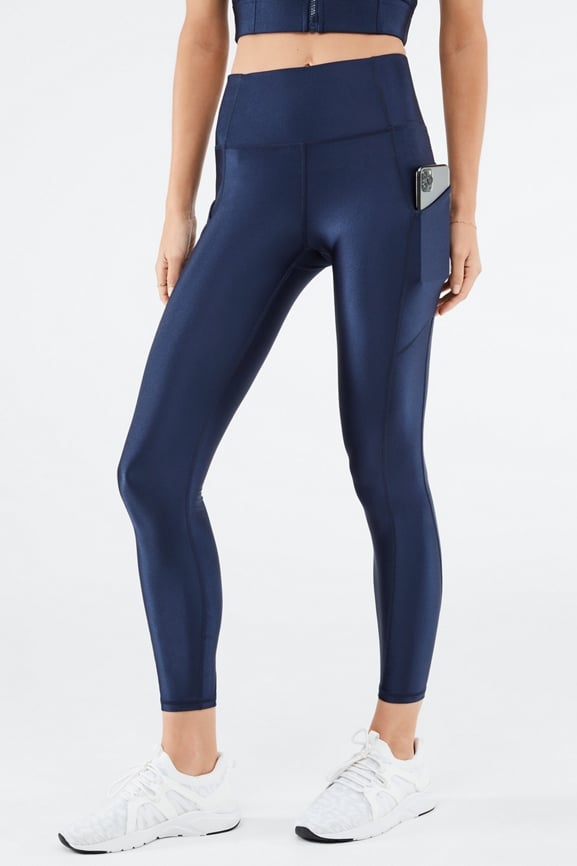 Fabletics, Pants & Jumpsuits, Fabletics Oasis Pureluxe Highwaisted Shine  78 Legging Deep Navy Size Small
