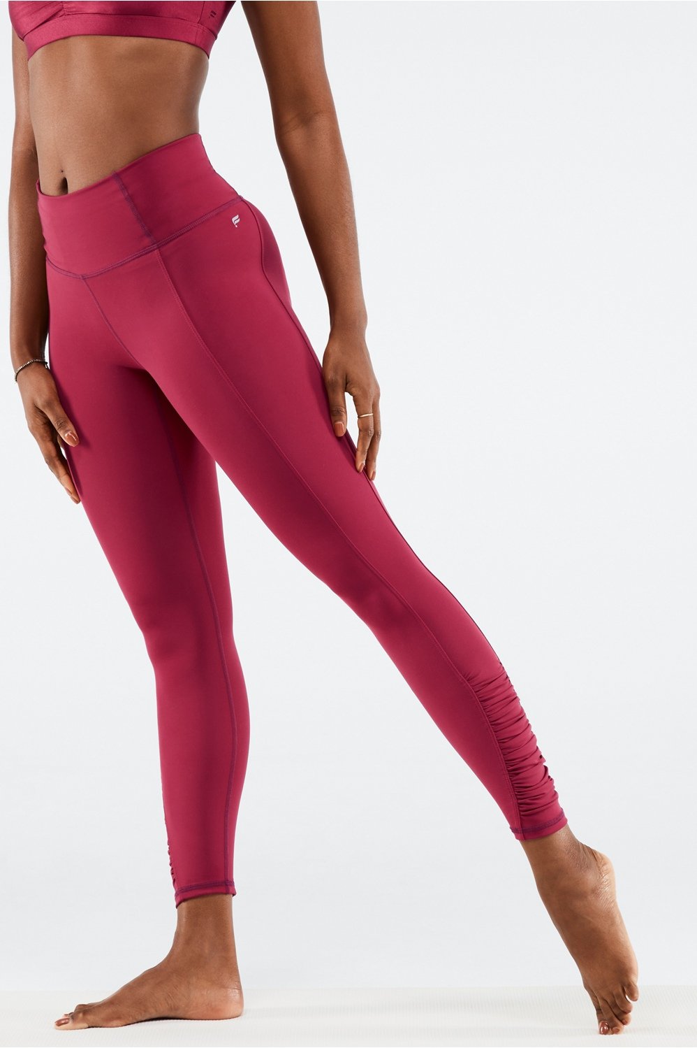 High-Waisted PureLuxe Ruched 7/8 - - Fabletics Canada