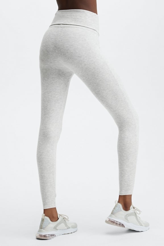 Power High Waist Define Luxe Leggings in Light Grey