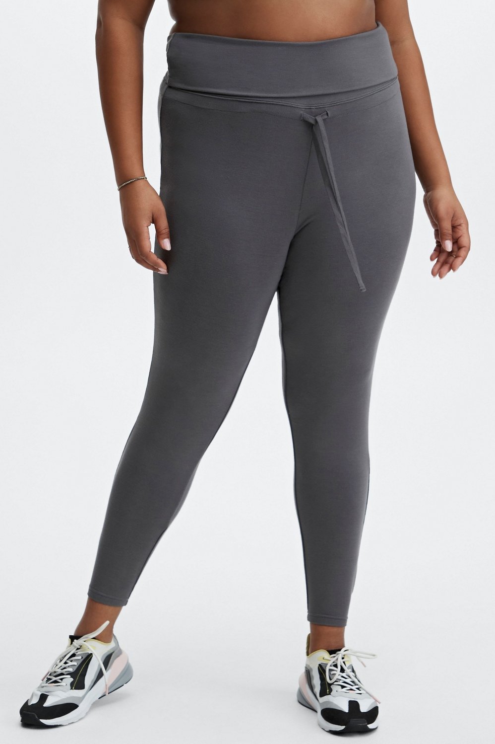 LEGGINGS WITH DRAWSTRING - Clay