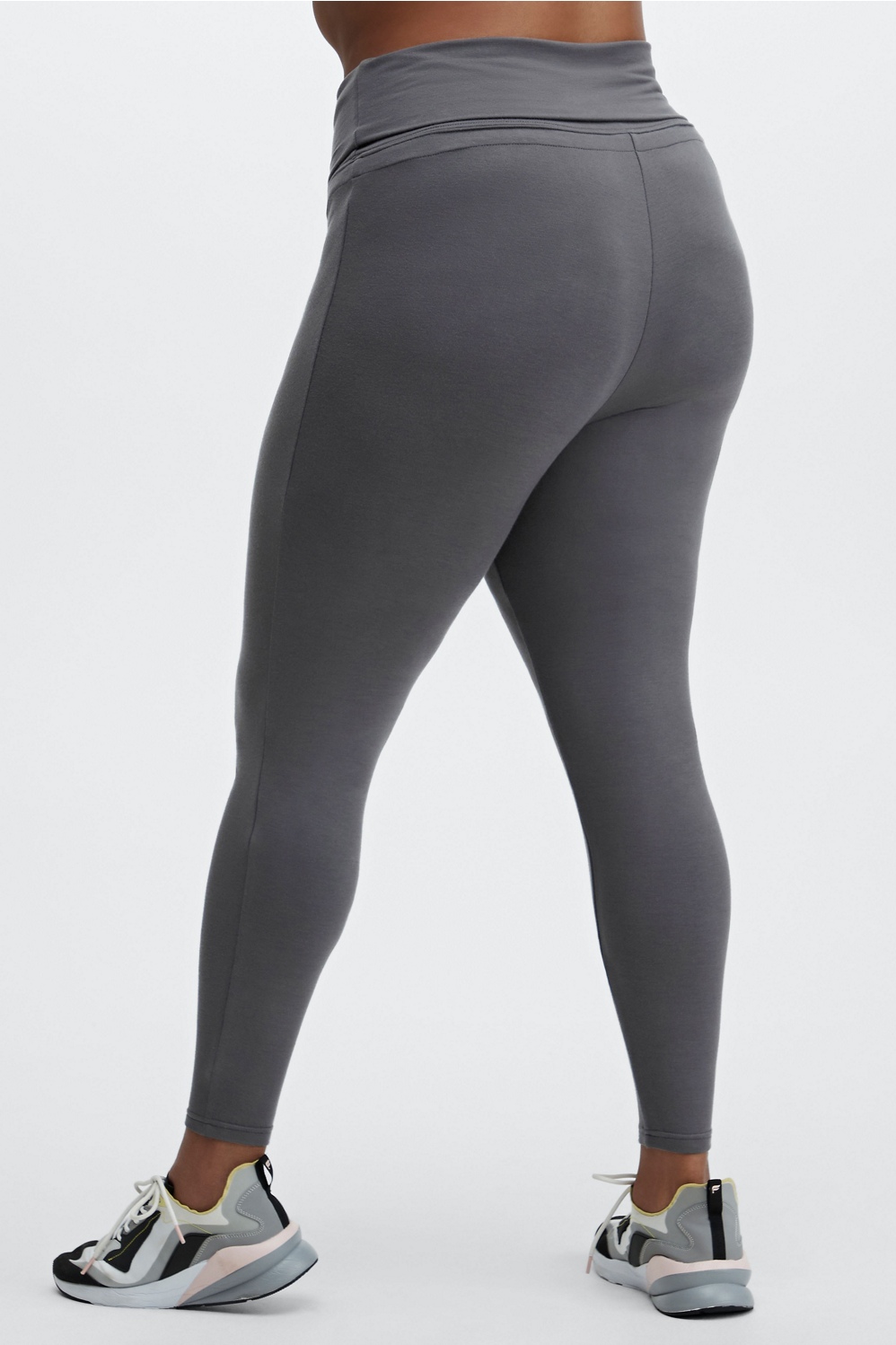 ECHT Women's Tempo Dot Series Leggings Grey Size Small High Rise Drawstring