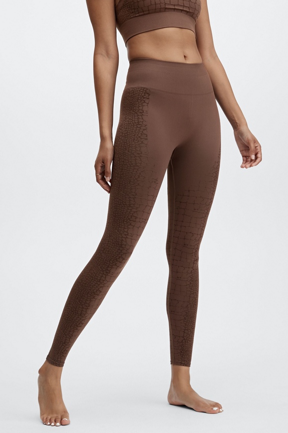 High-Waisted Seamless Reptile Legging - Fabletics