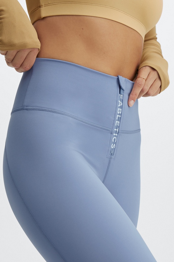 Fabletics High-Waisted Motion365 Legging With Zipper Womens blue plus Size  4X