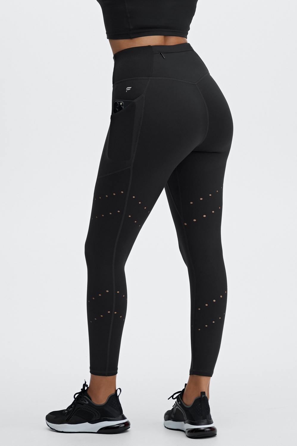 High-Waisted Perforated Run 7/8 - Fabletics Canada