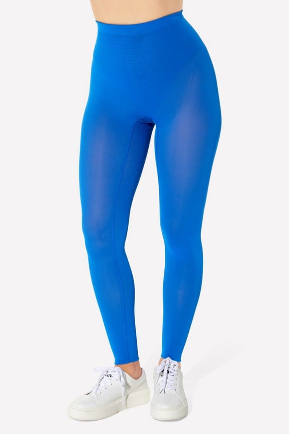 Back At It Again Solid Blue Leggings - Small