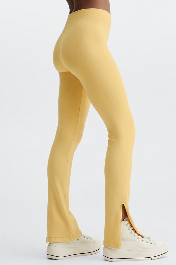 Fabletics Cloud Seamless Long-Sleeve Bodysuit Womens yellow Size L