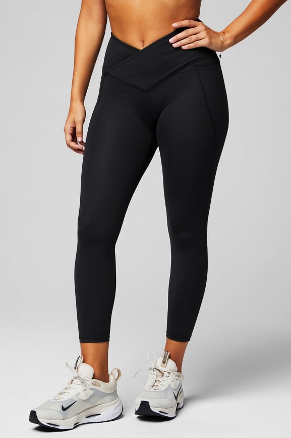 crossover waistband leggings