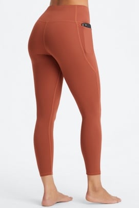 Offline by Aerie Small orange/brown/wh 7/8 Crossover Leggings Hi Rise Shine  NWOT
