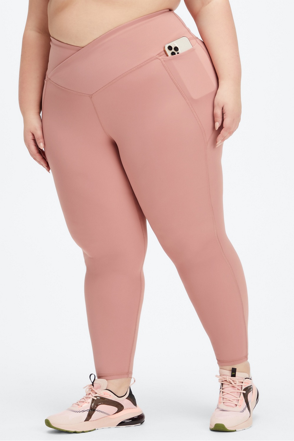 Fabletics High-Waisted PureLuxe Crossover 7/8 Legging Womens plus Size