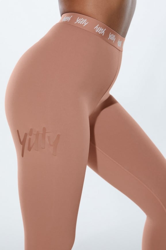 YITTY Fabletics Major Label Shaping High Waist Logo Legging Black 7/8  Length Size L - $35 - From Jordan