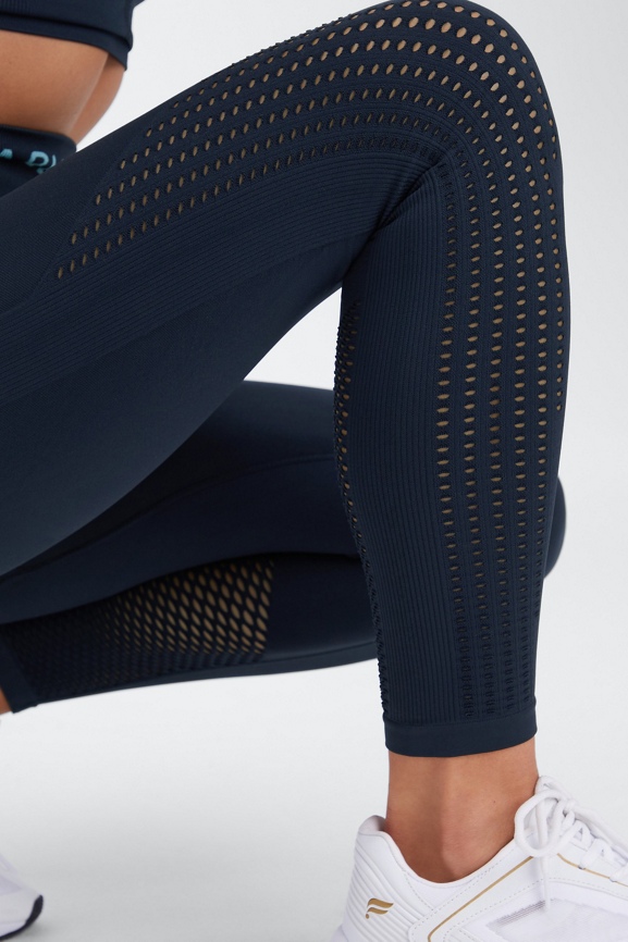 Fabletics - SYNC HIGH WAISTED PERFORATED 7/8 LEGGING on Designer Wardrobe