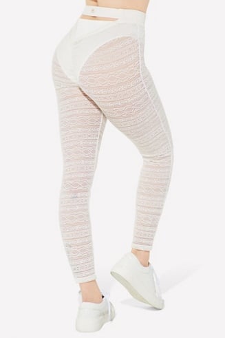 TOWED22 Women's Buttery Soft High Waisted Yoga Pants Full-Length Leggings(White,L)  