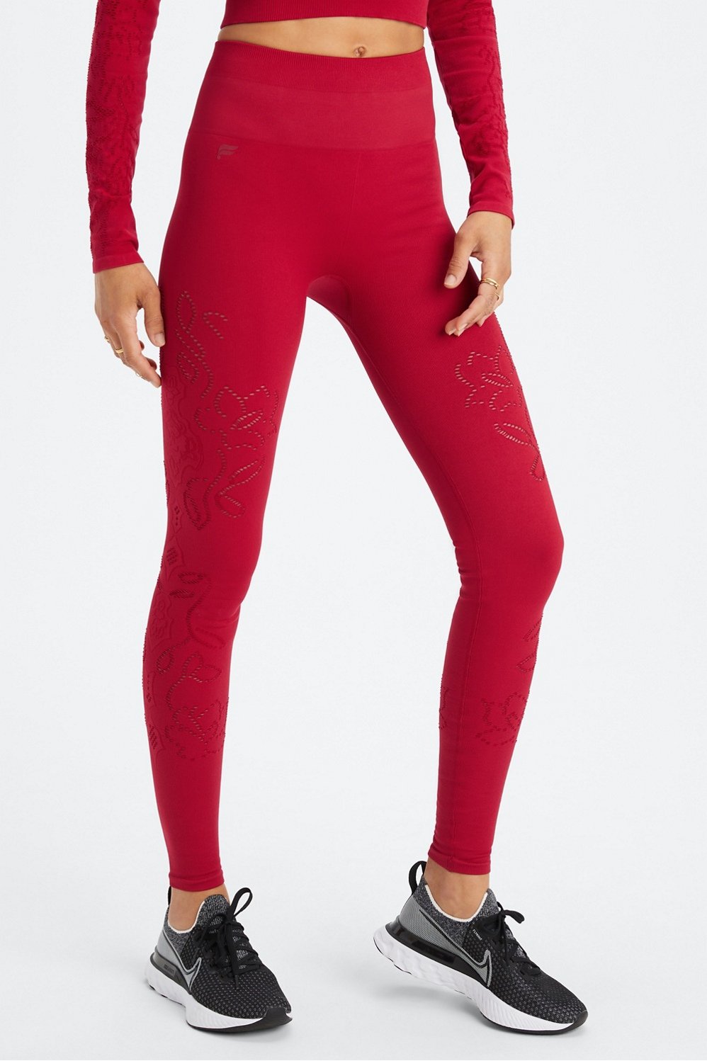 High-Waisted Lace Seamless Leggings