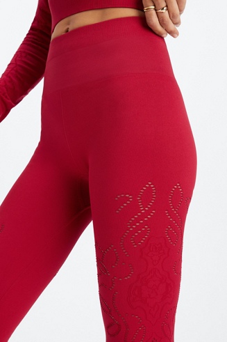 High-Waisted Lace Seamless Legging - Fabletics Canada